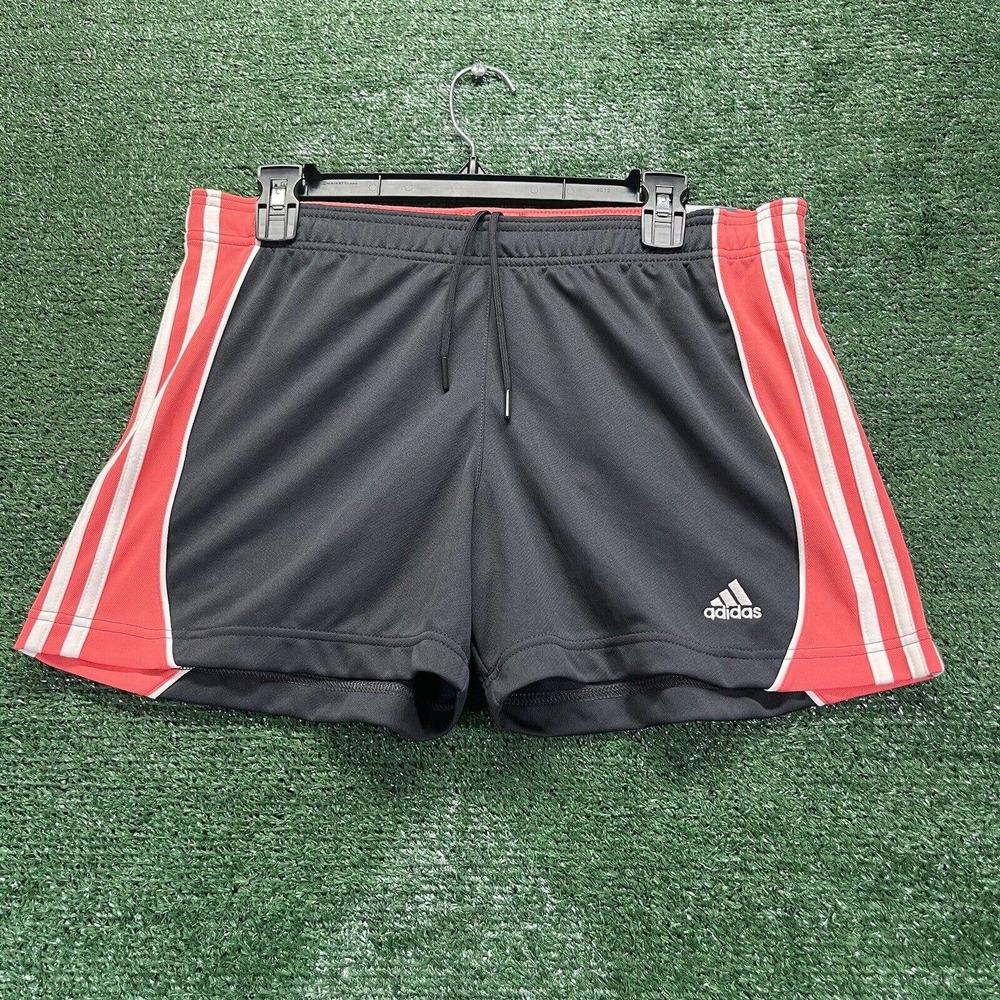 Adidas Women’s Grey/Pink Activewear Shorts Size Small